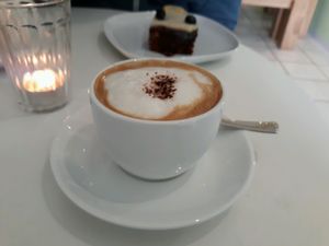 Cappuccino and cake  at Zucchini in Bonn