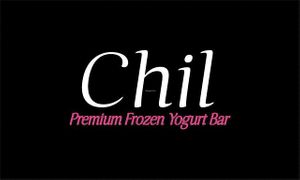 logo at Chil Organic Frozen Yogurt Bar in London