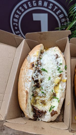 Delicious at Jake's Vegan Steaks in North London