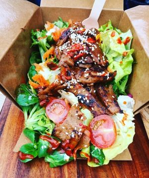 *SPECIAL* Teriyaki Seitan 'Steak' Salad at Jake's Vegan Steaks in North London