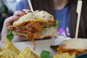 vegan steak sandwich at Jake's Vegan Steaks in North London