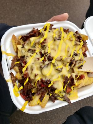 Cheezesteak Fries at Jake's Vegan Steaks in North London