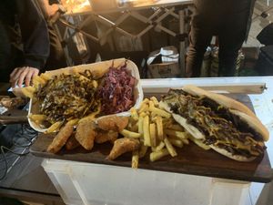 vegan nights menu options at Jake's Vegan Steaks in North London