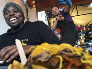 Ant1Plant1 and the boss Jake himself at Jake's Vegan Steaks in North London