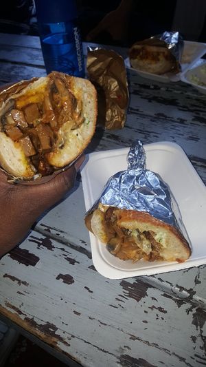 To go at Jake's Vegan Steaks in North London