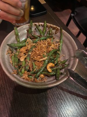 green beans (vegan by default)  at Duck Duck Goat in Chicago