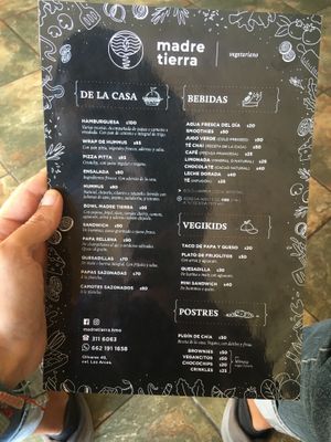 Madre Tierra - The Menu at Madre Tierra in Hermosillo