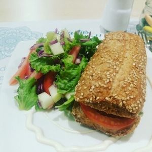 Vegan capresse at Espressate in Lima