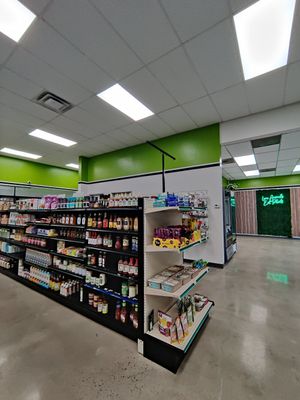 2022 NEW LOCATION: Shelves and shelves of all vegan items at San Diego Vegan Market in San Diego