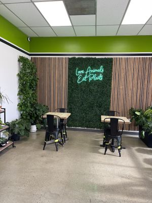 seating   at San Diego Vegan Market in San Diego