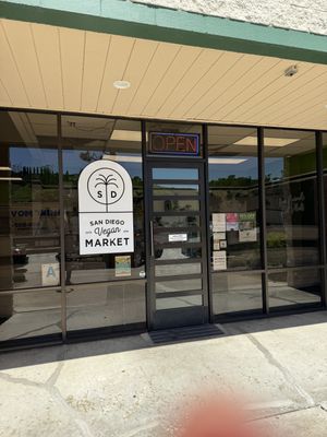 View of front from roadd  at San Diego Vegan Market in San Diego