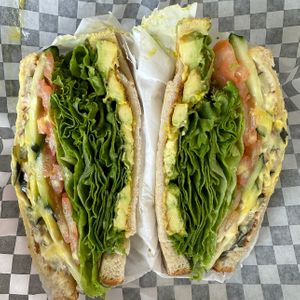 veggie sandwich   at San Diego Vegan Market in San Diego
