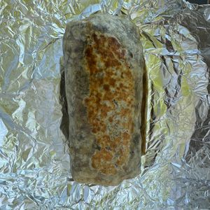 california burrito (delicious!)   at San Diego Vegan Market in San Diego