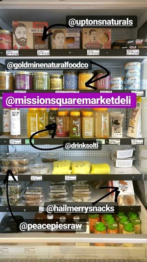 vegan cold case at San Diego Vegan Market in San Diego