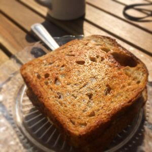 Vegan toastie at Steampunk in North Berwick