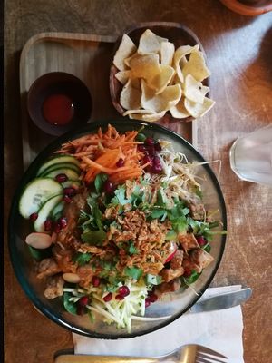 The Gado Gado Bowl. My friend had it, but she was very impressed at Oerwoud in Den Bosch