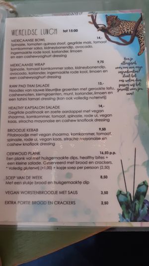 Menu 02-09-20 Lunch at Oerwoud in Den Bosch