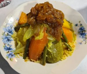 Vegan couscous at Sofia in Chefchaouen