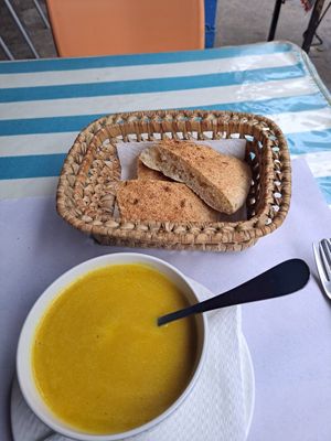 Pumpkin soup at Sofia in Chefchaouen