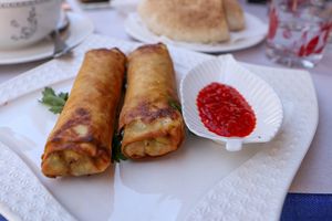 vegetable rolls at Sofia in Chefchaouen