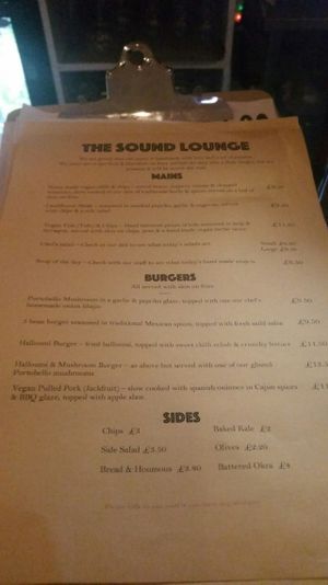 The Menu at The Sound Lounge in South West London