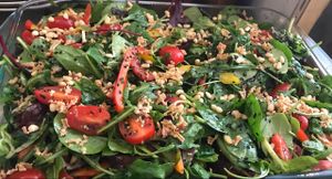 Freshly prepared salad of the day  at The Sound Lounge in South West London