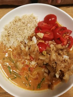 Green bean curry at Mihiderka - Józefa in Krakow