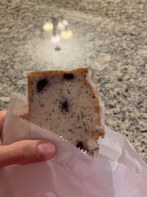 Vegan lemon blueberry loaf  at Turf in Vancouver