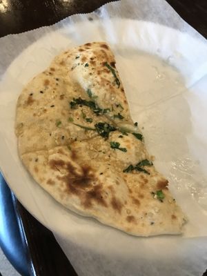 Garlic naan at Zeera  at Zeera in Fuquay Varina