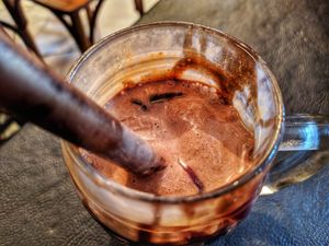 Chocolate milkshake at Cidadao do Mundo in Curitiba