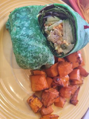 Chicken wrap at The Grain Cafe in Long Beach