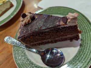 Chocolate cake (YES IT'S VEGAN AND DEEEELICIOUS) at The Grain Cafe in Long Beach