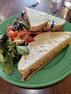 Reuben with salad! at The Grain Cafe in Long Beach