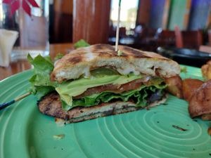 Side prof 😏 at The Grain Cafe in Long Beach