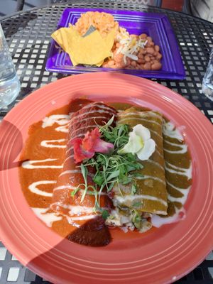 Enchiladas at The Grain Cafe in Long Beach