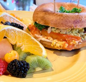 Egg bacon bagel   at The Grain Cafe in Long Beach