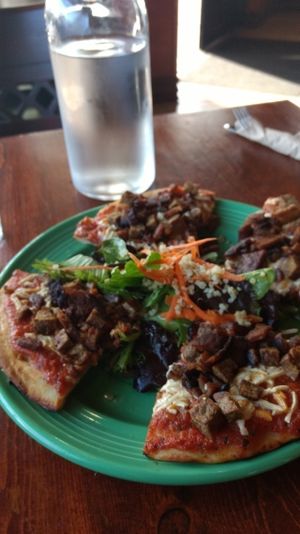 Sausage pizza at The Grain Cafe in Long Beach