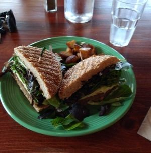 burger at The Grain Cafe in Long Beach