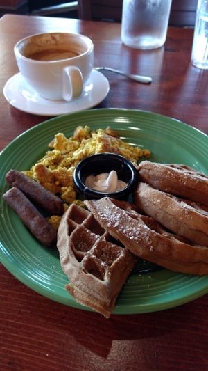 waffle at The Grain Cafe in Long Beach