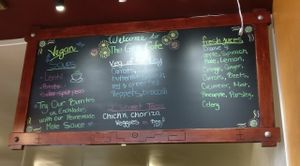 mini menu at The Grain Cafe in Long Beach