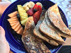 French toast. Technically not toast, but still tasty.  at The Grain Cafe in Long Beach