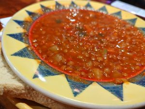 Lentil soup at The Grain Cafe in Long Beach