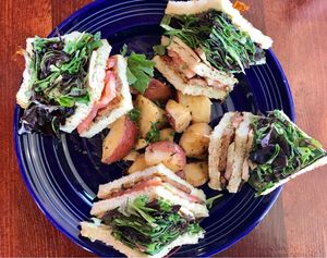 Club Sandwich was phenomenal! at The Grain Cafe in Long Beach