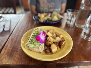 2 cheese crepe  at The Grain Cafe in Long Beach