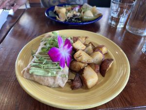 2 cheese crepe  at The Grain Cafe in Long Beach