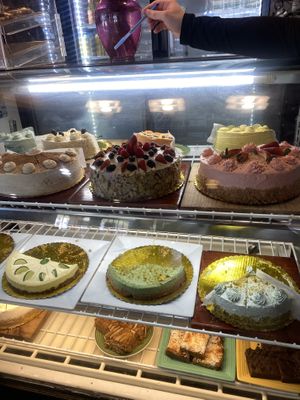 Dessert Case with Kind Gal Letting Me Know Each Flavor 💕  at The Grain Cafe in Long Beach