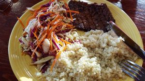 Eating healthy at The Grain Cafe in Long Beach