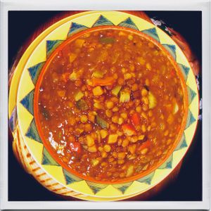 The Lentil Soup!  at The Grain Cafe in Long Beach