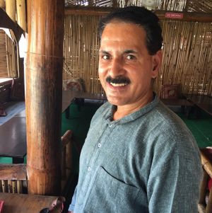your waiter - one of the hardest-working folks around! at Tip Top Restaurant in Rishikesh