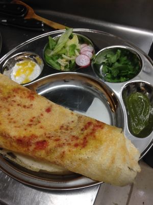 Coco Rosie dosa with Sri Lankan curry at Dosa Nova in Sitges